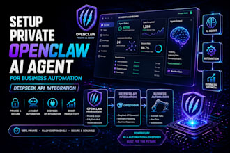 setup private openclaw ai agent for business automation deepseek api integration