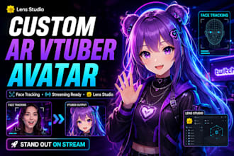 custom 3d ar vtuber avatars with face tracking for streamers, lens studio