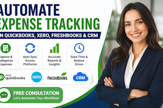automate expense tracking in quickbooks xero freshbooks crm
