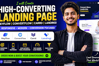create heyflow convertflow carrd landingi  responsive business landing page