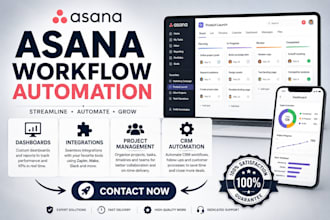 build and automate your asana project management system, dashboard