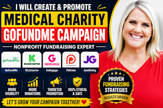 create and promote medical charity gofundme fundraising campaign, nonprofit