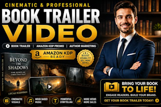 do book trailer video, amazon KDP promo video for authors