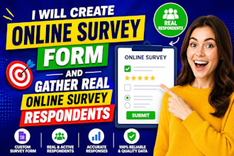 create online survey form and gather real online survey respondents