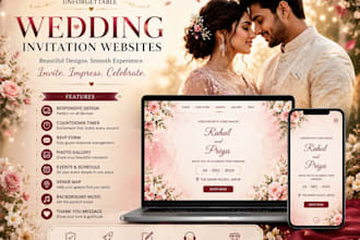 design an elegant digital wedding invitation website