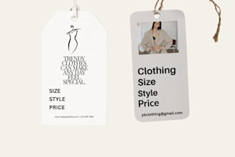 design hang tag, clothing tag, neck label, clothing label and price tag