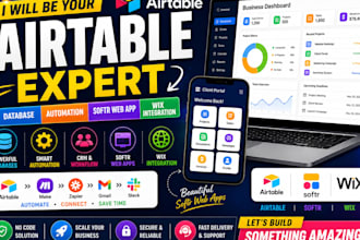 build airtable database softr web app airtable wix integration crm automation