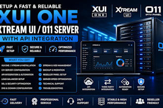 setup a fast and reliable xui one, xtream ui, o11 server with API integration