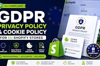 write gdpr privacy policy and cookie policy for eu shopify stores