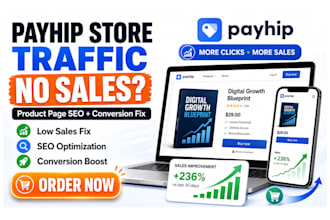fix payhip store traffic but no sales with SEO and product page optimization