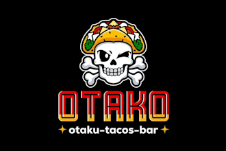 design home taco bar pirates food logo
