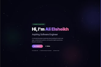 develop a full professional looking website