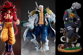 3d print and paint action figure miniature painting anime statue stl resin print