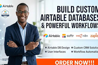 set up airtable database, airtable crm, airtable interface with automation