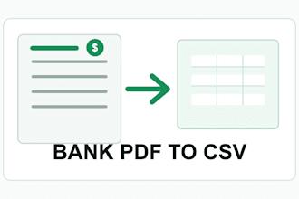 convert bank statements to excel or CSV for quickbooks cleanup