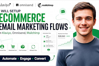 setup ecommerce email marketing flows in klaviyo omnisend mailchimp