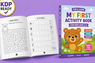 create an amazon KDP activity book or puzzle book interior for kids