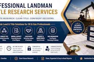 research county land records and prepare complete title reports