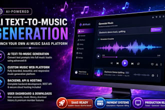 build music production software, ai music generator website, text to music app