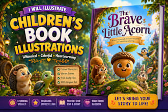 illustrate 3d children book illustration and children story books for kids