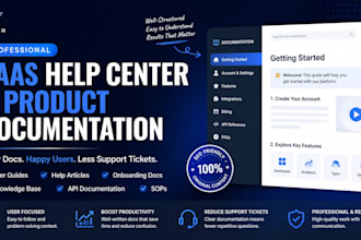 write saas help center and product documentation