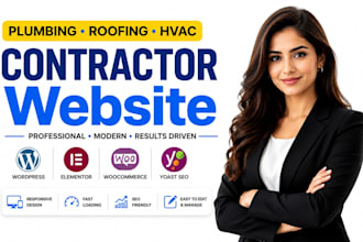 design hvac roofing cleaning construction and plumbing handyman website design