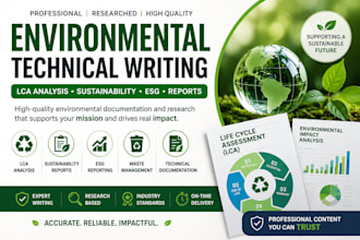 do environmental technical writing, lca and sustainability reports