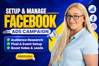 run face book ads campaign instagram advertising, and manage meta ads marketing