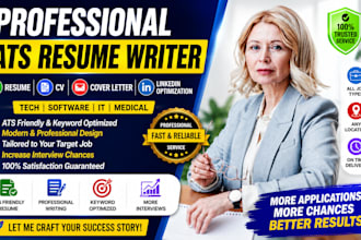 write ats tech, software, IT, medical resume, CV, cover letter and linkedin
