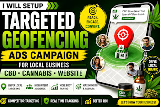 setup targeted geofencing ads campaign for local business cbd cannabis website