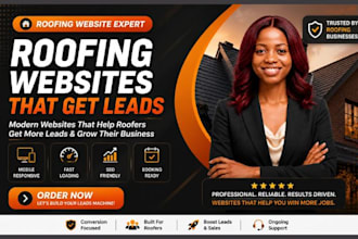design a high converting roofing website, construction website