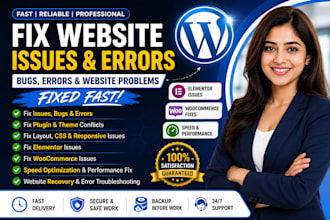 fix wordpress issues, fix wordpress errors, wordpress bug fix website
