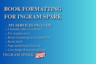 format, upload and publish your book on ingramspark