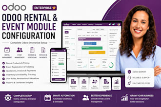 odoo rental event module configuration and odoo enterprise setup