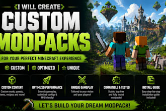 create a custom minecraft or game modpack tailored to your needs