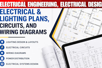 do electrical design, lighting design, electrical drawing plan, lighting layout