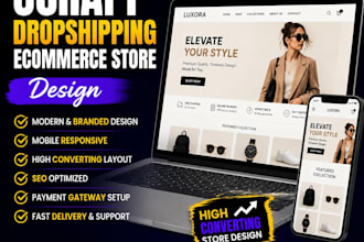 build dropshipping ecommerce store wordpess mobile responsive website duda
