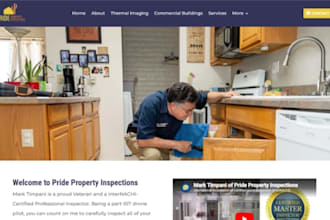 design squarespace home inspector website property surveyor building inspection