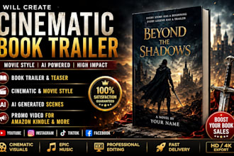 make epic cinematic book trailer for amazon kindle authors