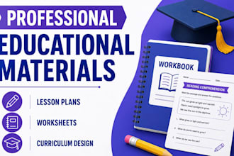 design professional lesson plans, printable worksheets and curriculum