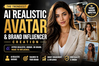 design an ai avatar or realistic ai influencer for your brand