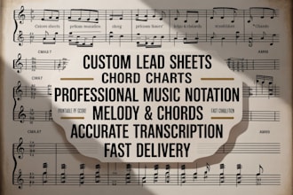 create custom lead sheets, chords and professional music notation