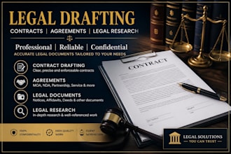 do legal drafting, contracts, agreements and legal research