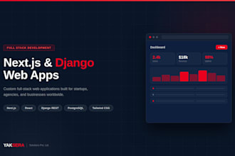 develop a full stack web application using next js react and django rest API