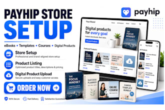 create payhip store for ebooks, templates, courses and digital products
