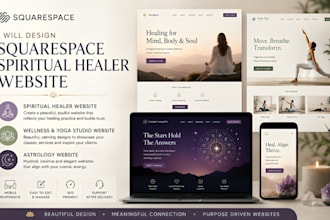 build squarespace spiritual healer website yoga studio website astrology website