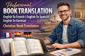 do professional english to spanish book and ebook translation, christian books