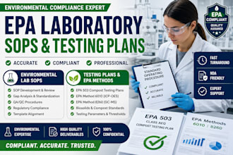 develop epa compliant environmental laboratory sops and testing plans