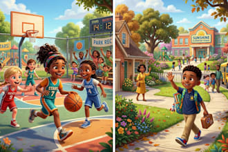 design 3d children book illustration story book children story book illustration