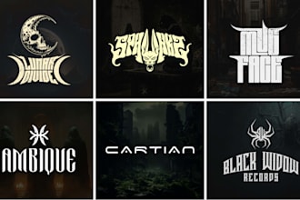 design music band logo and full brand identity for djs or labels